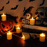 FREEPOWER 12шт Водонепроникні світлодіодні чайні свічки з перезаряджуваним пультом дистанційного керування таймером Мерехтливі, фото 2