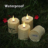 FREEPOWER 12шт Водонепроникні світлодіодні чайні свічки з перезаряджуваним пультом дистанційного керування таймером Мерехтливі, фото 5