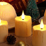 FREEPOWER 12шт Водонепроникні світлодіодні чайні свічки з перезаряджуваним пультом дистанційного керування таймером Мерехтливі, фото 7