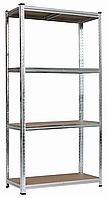 Стелаж металевий 180х90х40 4 полиці, навантаження  150кг - на полицю (сірий)