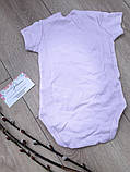 Zara Боді на короткий рукав 1-3 місяці 62 см фіолетовий 1 шт, фото 3