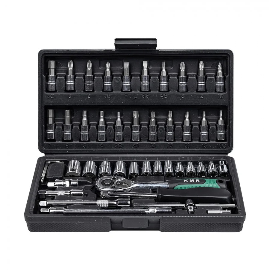 Набір інструментів KAMAR RT2010 [Польща] 1/4" 46 предметів, фото 1
