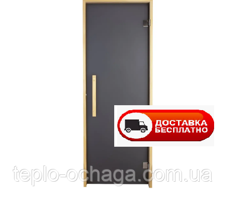 Двері для лазні та сауни Tesli Lux Graphite 1900х700