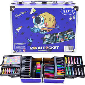 Набір для дитячої творчості "Астронавт" у валізі | 133 предмети
