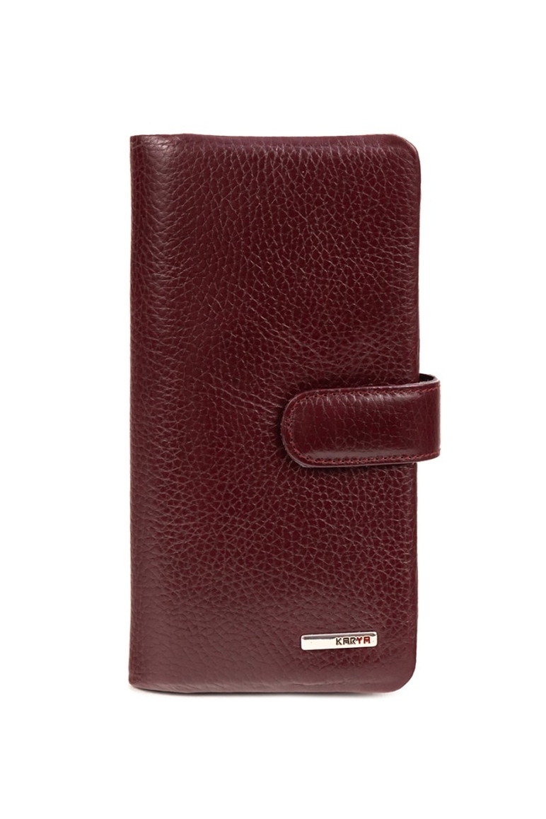 Жіночий гаманець з натуральної шкіри Karya 1135-243 бордовий, фото 1