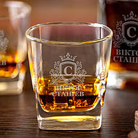 Унікальний комплект з графіну та склянок для віскі на подарунок чоловіку на 50 років
