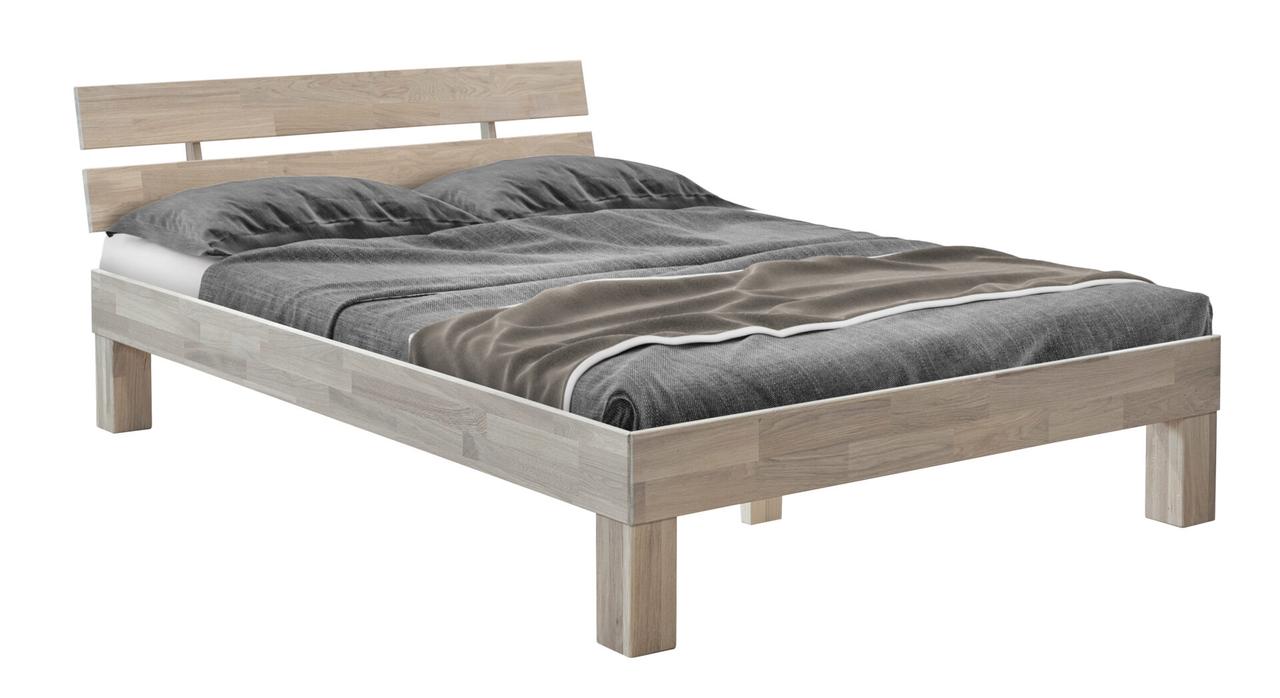 Ліжко дерев'яне Арктік 1400 без ламелей Матеріал дуб, колір - натуральний Меблі Сервіс, фото 1