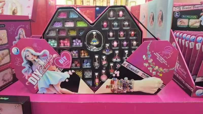 Набір прикрас B4346 сумочка-серце, намистини та браслет, фото 1