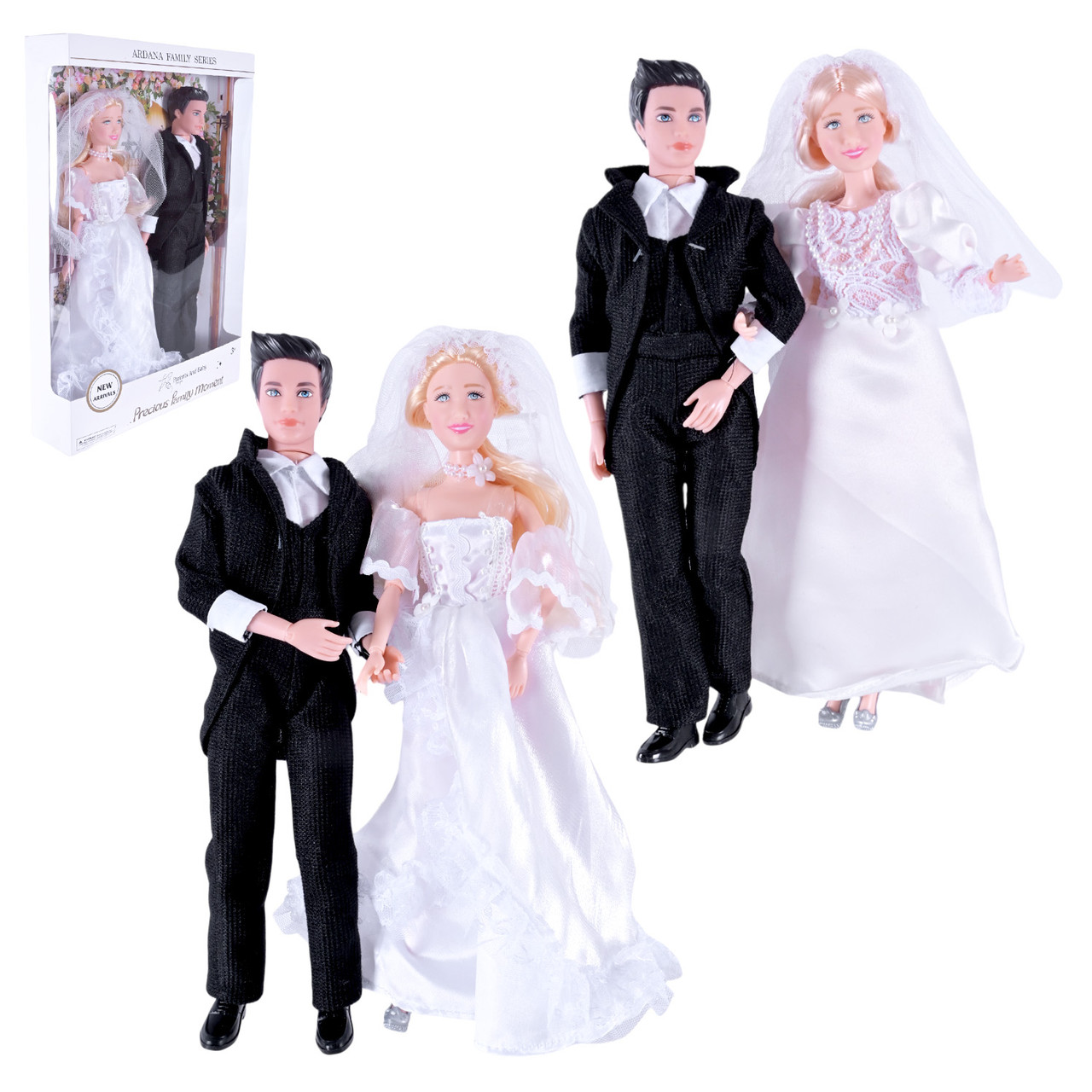 Лялька A801-1/2 типу Барбі, мікс 2 види, наречений та наречена, р-р ляльки, фото 1