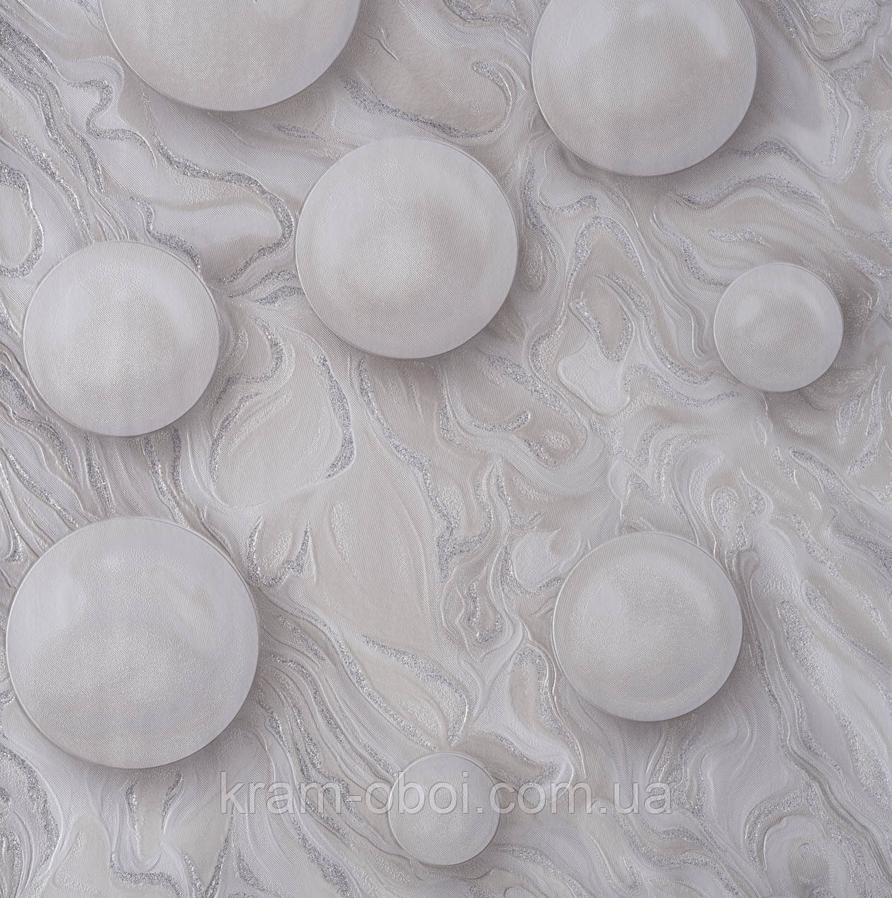 Слов'янські шпалери КФТП вологостійкі винілові на паперовій основі супер мийка 10м*0,53 9В49 Бабл 5870-10, фото 1