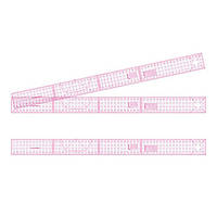 Лінійка-лекало Peri пряма кравецька для побудови викрійок 60см ширина 5см пластикова №20 (6921)