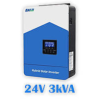Сонячний гібридний інвертор EASUN POWER 24 V/220 V, 3 кВт. Перетворювач напруги з чистою синусоїдою
