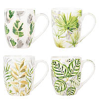 Керамічна чашка "Tropical Freshness" 400 мл, 4 дизайни, паковання 12 шт.