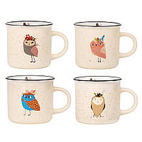 Керамічна чашка "Dreamy Owls" 400 мл, 4 дизайни, паковання 12 шт.