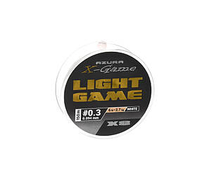 Шнур Azura X-Game Light Game X8 PE White 150 м #0.3 0.094 мм (186439) XL8-03