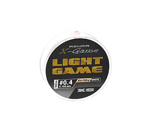 Шнур Azura X-Game Light Game X8 PE White 150 м #0.4 0.104мм (186441) XL8-04