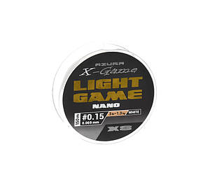 Шнур Azura X-Game Light Game Nano X8 PE White 150 м #0.15 0.069мм (186443) XLN8-015