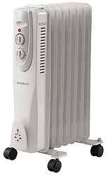 Обігрівач масляний INTERLUX INO-7015W вологозахищений із термостатом (700 - 1500 Вт, обігрів до 15 м ²)