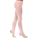 Колготи для гімнастики та балету з отвором на стопі Zelart Ballet pink CO-3587 (зріст 110-165 см), фото 3