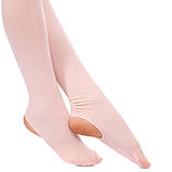 Колготи для гімнастики та балету з отвором на стопі Zelart Ballet pink CO-3587 (зріст 110-165 см), фото 4