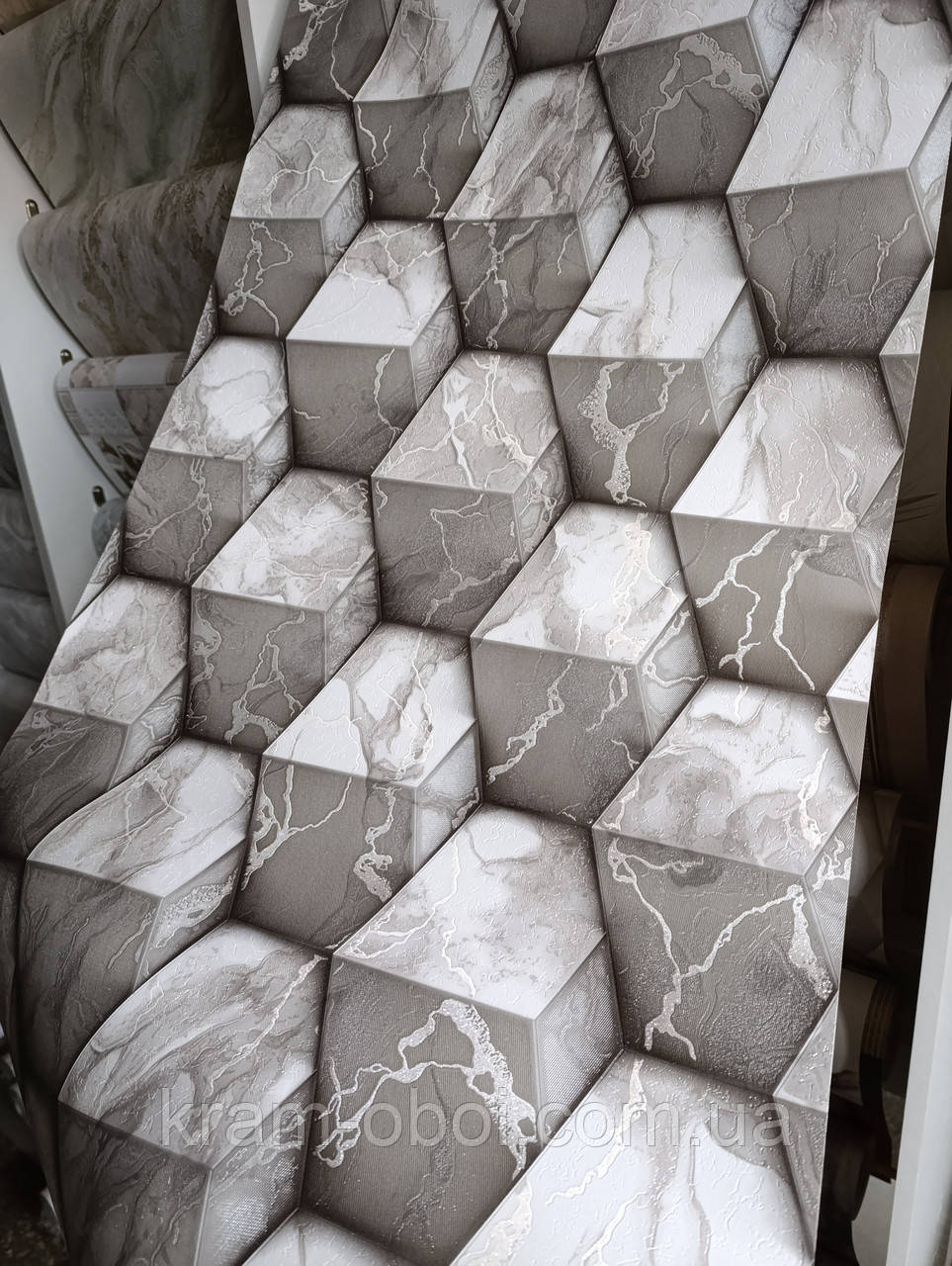 Слов'янські шпалери КФТП вологостійкі винілові на паперовій основі супер мийка 10м*0,53 9В49 5873-10, фото 1