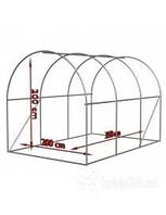 Каркас теплиці "Косичка" 2 х 3 м труба оцинкована 20х20 мм.