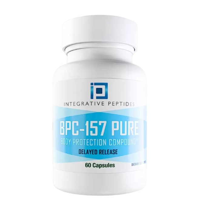 Integrative Peptides BPC-157 Delayed Release / Пептиди БПС 157 для загоєння кишківника уповільненого вивільнення 500 мкг 60 капсул