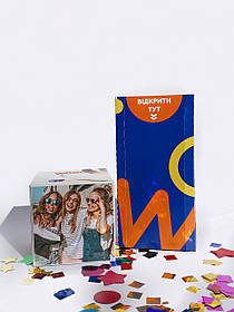 Листівка вибух Woow cube З Днем народження з твоїми фото вибухають pop up коробка подарунок