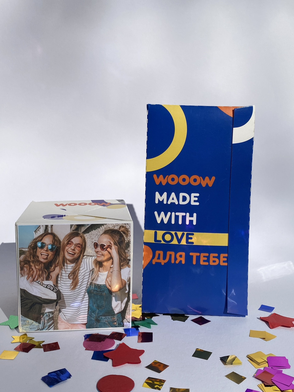 Листівка вибух Woow cube Татові вибухова pop up коробка оригінальний подарунок татові на день батька