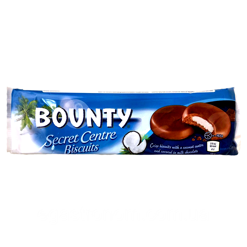 Печиво з кокосовою начинкою Bounty Баунті 132g 12шт/ящ (Код: 00-00017040)