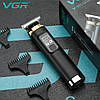 Тример для стриження й окантовки волосся VGR V-985 Professional, 4 насадки, LED Display Turbo режим, фото 3