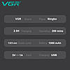 Тример для стриження й окантовки волосся VGR V-985 Professional, 4 насадки, LED Display Turbo режим, фото 7