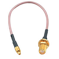 Кабель перехідник SMA - MMCX мама - тато, пигтейл подовжувач для антен 14 см, 50 Ом, вага 8 г