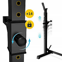 Стійки під штангу 4FIZJO Pro регульовані, зі страховкою Black (P-5905973402668), фото 3