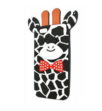 Силіконовий чохол для iPhone SE/5S/5 - Жираф, Чорний