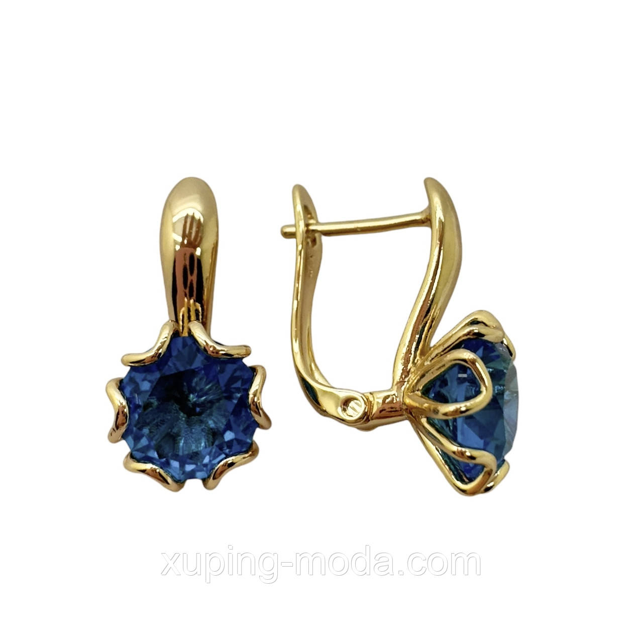 Сережки xuping. 18х8 мм. 18 к, фото 1