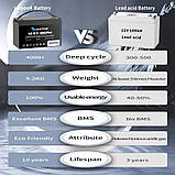 Акумулятор Louitton LiFePO4, 12 В, 100 А·год (1280 Вт·год) для UPS, фото 9