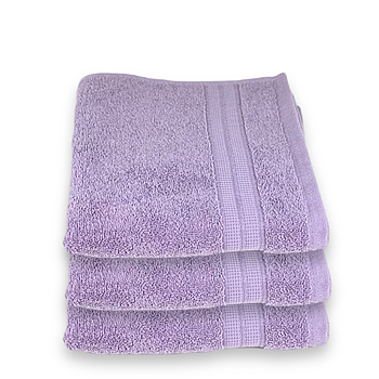 Рушник махровий для рук та обличчя 50х90 | Рушник від виробника "Королева Ночі" | Бузковий