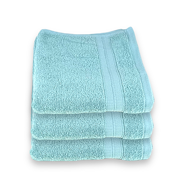 Рушник махровий для рук та обличчя 50х90 | Рушник від виробника "Королева Ночі" | Світло-блакитний
