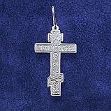 Хрестик срібний двокольоровий 2.6 г, фото 2