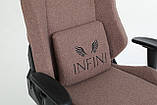 Комп'ютерне крісло із тканини ЕКОХУТРО Коричневе BOUCLE НОВИНКА, фото 9