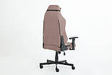 Комп'ютерне крісло із тканини ЕКОХУТРО Коричневе BOUCLE НОВИНКА, фото 10