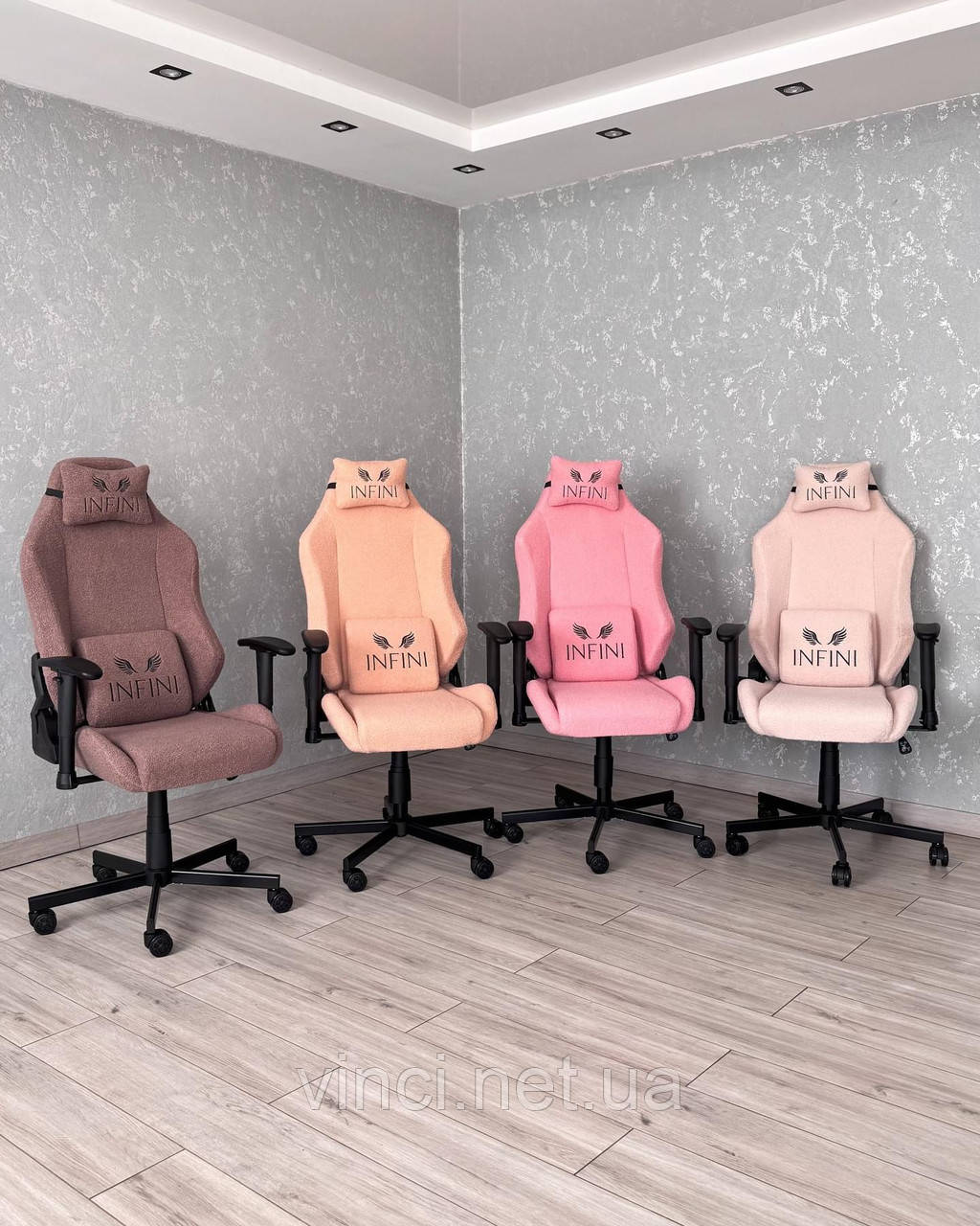 Комп'ютерне крісло із тканини ЕКОХУТРО BOUCLE НОВИНКА 4 кольори на вибір, фото 1