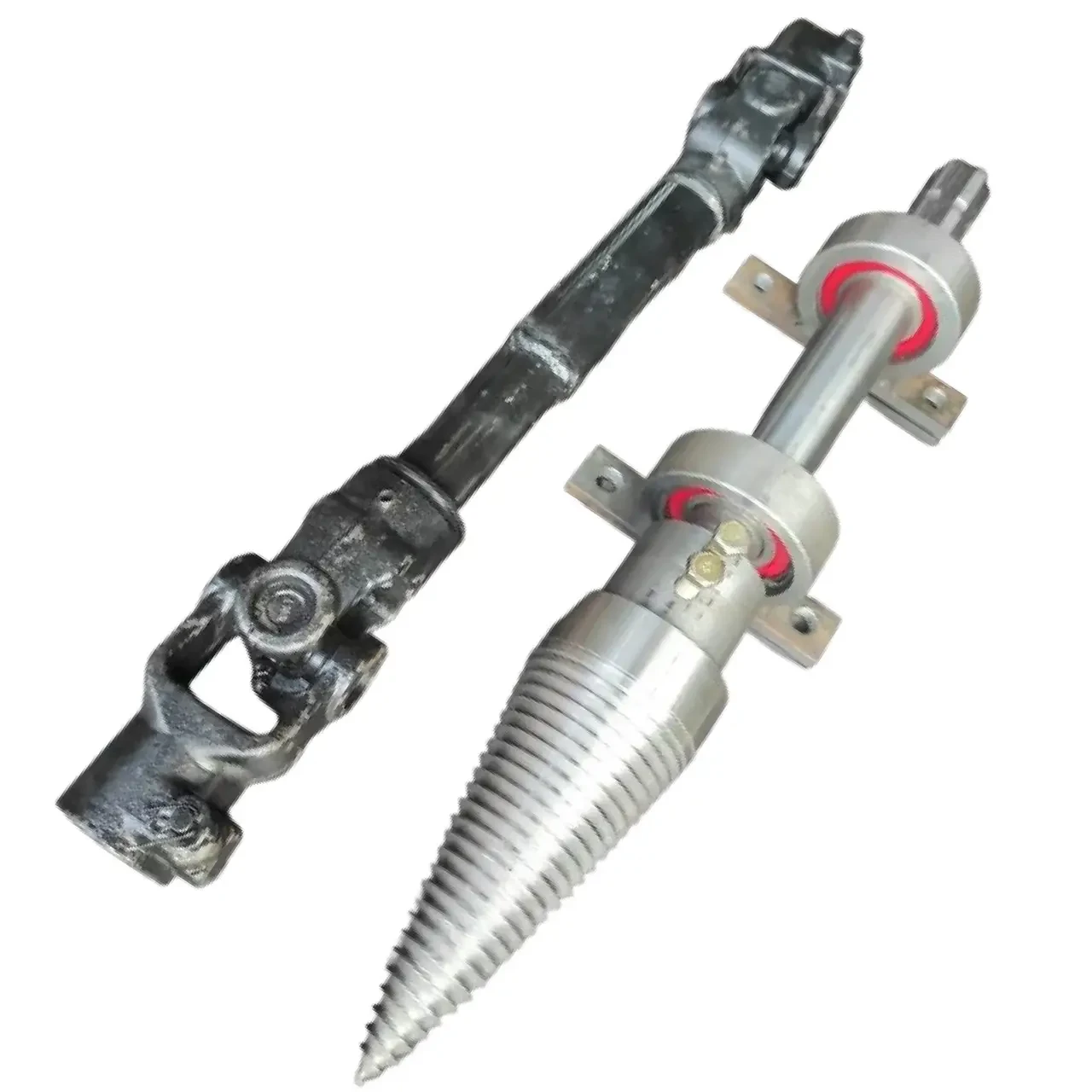 Дровокол гвинтовий для ВОМ трактора і мінітрактора (морквина 100 мм) з карданом, фото 1