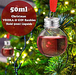 Набір ялинкових прозорих играшек, прозорі кульки на ялинку 5 шт D 5 см, фото 6