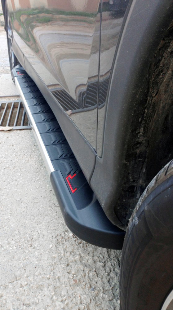 Бічні пороги RedLine V1 на Honda CR-V 2012-2016 Пороги майданчика Хонда ЦР-В 2 шт., фото 1