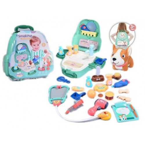 Лікар набір RX-816C/E з м'якою собачкою 2 вид на батар.муз.світ тече вода в рюкзаку 30х14х24см