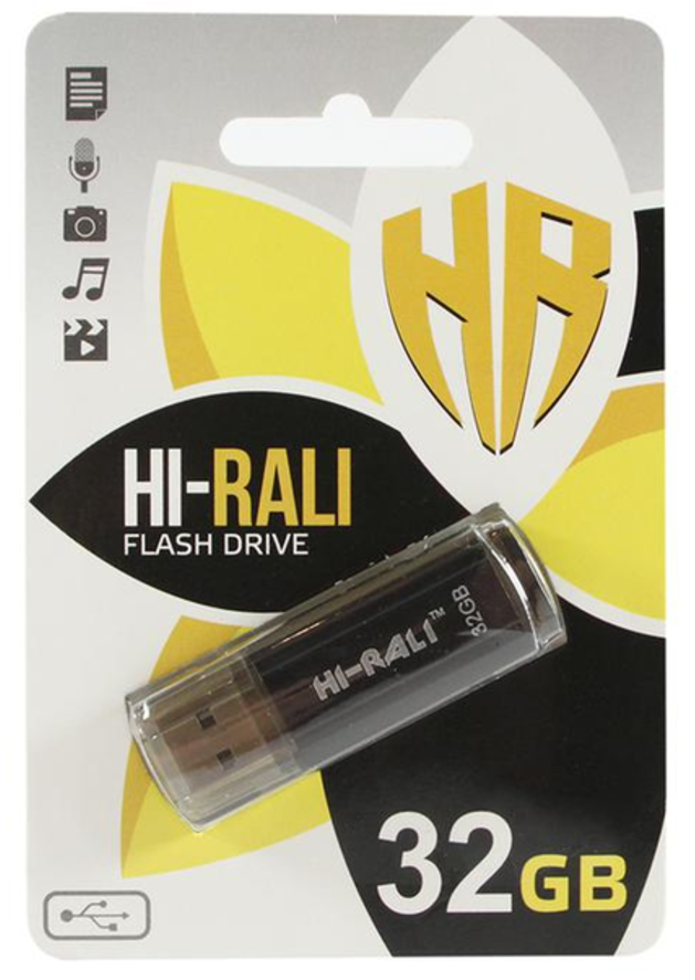 USB флешнакопичувач Hi-Rali 32 GB/HI-32GBSTBK (Гарантія 3года)