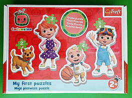 Пазли 4 в 1 (2, 3, 4, 5 елементи) Кокомелон. Baby Classic. Trefl