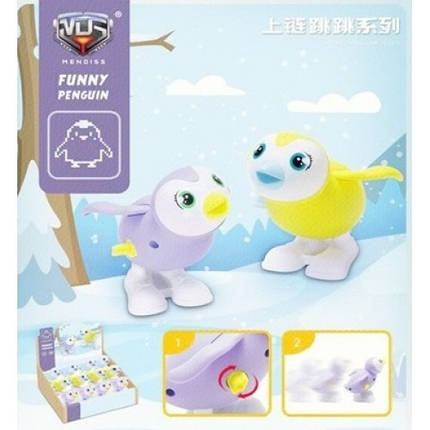Дисплей Заводна іграшка Пінгвін 221-4 2 кол.12 шт.в коробці 39.2*7.7*31.2 см, фото 1